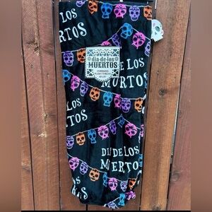 Sugar Skull Dia De Los Muertos Throw OVERSIZED 60” x 70”